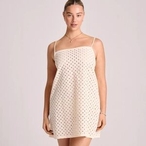 Vitamin A Eyelet Mini Coverup Dress